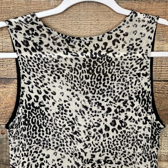 Anthropologie W5 White Black Leopard Tank Top Size Small - Picture 6 of 7